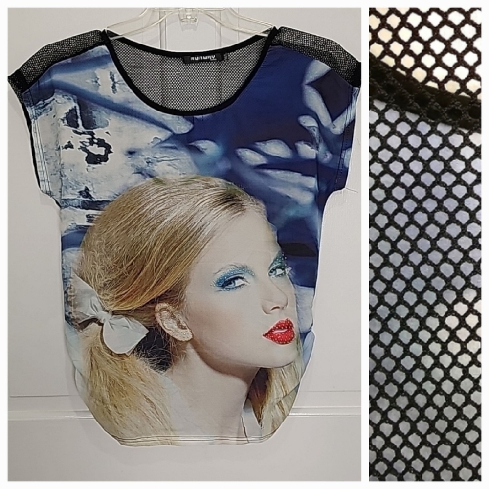 TAYLOR SWIFT Graphic Shirt with Mesh Size M/L
